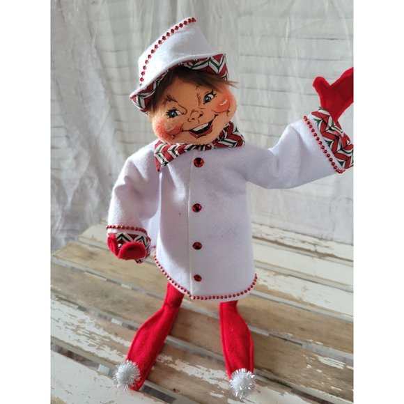 Annalee elf chef baker cook coat 2008 red Xmas decor - Picture 5 of 7